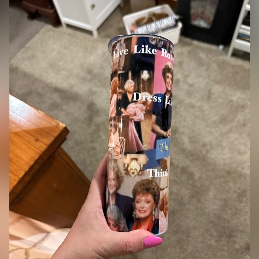 Golden Girls Themed Tumbler - 20 oz.  Comes with straw.  NWT